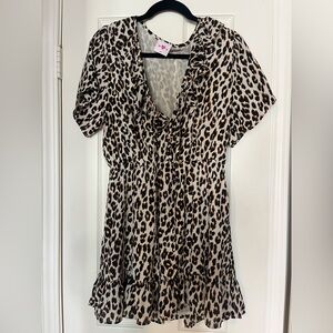 Buddy Love Leopard Print Mini Dress